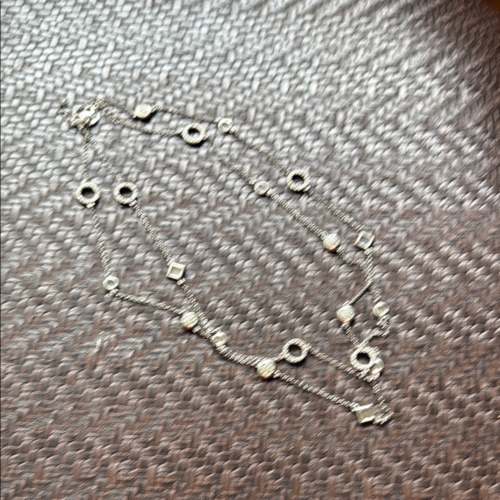 Lia Sophia Elegant Silver Necklace with Crystal Accents silver